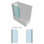 Porta Sopra Vasca Orientabile Bakul S112 Cristallo 4 Millimetri Ix Box Shower 