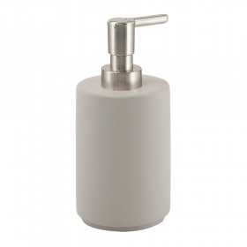 Dosasapone a stantuffo serie Procida in cemento grigio d'appoggio per bagno