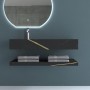 Lavabo Consolle Rangiroa in Art Stone Colore Black e Nut Venato 100 cm Lullaby 