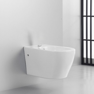 Jump Bidet Ceramica Sospeso Scarico a Parete Bianco Lucido