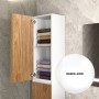 Colonna Luis per mobile bagno con 2 ante e 2 ripiani in vetro cm 162x40x32