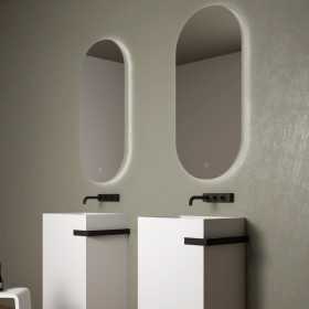 Specchio Led Ovale Retroilluminato Con Interruttore Touch