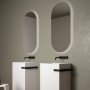 Specchio Led Ovale Retroilluminato Con Interruttore Touch