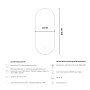 Specchio Led Ovale Retroilluminato Con Interruttore Touch