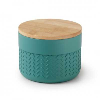 Contenitore serie Pucket d'appoggio in resina e bambu' per bagno