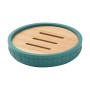 Porta sapone d'appoggio serie Pucket in resina e bambu' per bagno