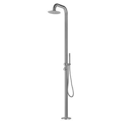 Colonna Doccia Sunny da esterno a Pavimento Acciaio Inox Spazzolato Outdoor
