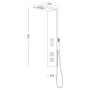Ix Box Shower Colonna Doccia Attrezzata Evo in Acciaio Inox Con Cascata