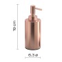Dosasapone in acciaio inox finitura rame serie Vulcano dispenser d'appoggio