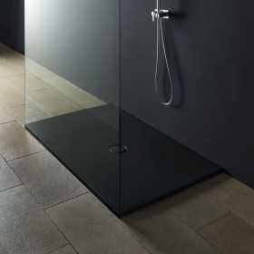 Piatto Doccia In Porcellana Flat Colore Nero Carbone Opaco H 3 cm Ix Box Shower 