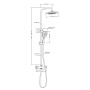 Colonna Doccia Attrezzata Ottone Cromato OLIMPIA_ST-CX088 Ix Box Shower 