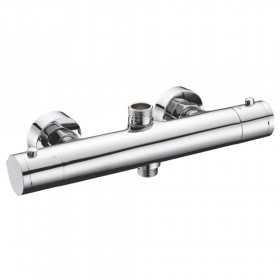 Rubinetto Termostatico in Ottone Cromato per Doccia Attacco 1/2 Ix Box Shower 