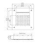 Soffione Doccia Quadrato a LED ad Incasso a Soffitto Inox Ix Box Shower 