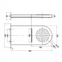 Soffione Doccia Round a Parete Cascata in Acciaio Inox Nero 30 mm Ix Box Shower 