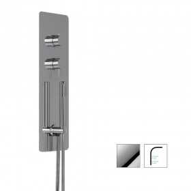 Wall Kit Verticale Ad Incasso Erre 1 in Acciaio Inox Ix Box Shower