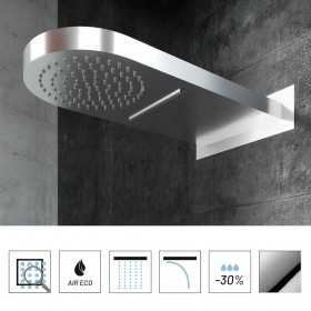 Soffione Doccia Round a Parete Cascata in Acciaio Inox Cromo 30 mm Ix Box Shower