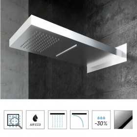 Soffione Doccia Square Parete Cascata in Acciaio Inox Cromo 30 mm Ix Box Shower 