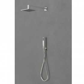 Kit Doccia Square 200x200 Millimetri Ottone Cromato Forma Quadrata Ix Box