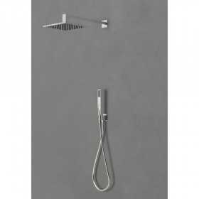 Kit Doccia Square 250x250 Millimetri Finitura Ottone Cromato Forma Quadrata Ix Box