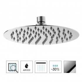 Soffione Doccia Tondo in Acciaio Inox 2 millimetri Ix Box Shower 