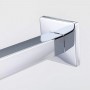Braccio Doccia a Soffitto Quadrato Ottone Cromato Lucido Ix Box Shower