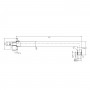Braccio Doccia a Parete in Ottone Cromato Sezione Quadrata cm 35 Ix Box Shower 