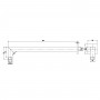 Braccio Doccia a Parete in Ottone Cromato Sezione Quadrata cm 40 BRAQ400C Ix Box Shower 