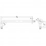 Braccio Doccia a Soffitto Curvo 400 mm BRAT400C Ix Box Shower 