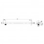 Doccia a parete in ottone cromato a sezione rotonda BRAT1400C Ix Box Braccio 