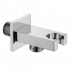 Ix Box Shower Supporto a Muro porta Doccetta Presa Acqua in Ottone Cromato SB013C