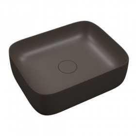 Lavabo da Appoggio Meg Rettangolare in Ceramica Caffe Opaco Lullaby