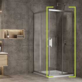 Ix Box Shower Lato Singolo Per Box Angolare Componibile Dafne Cristallo 6 Millimetri