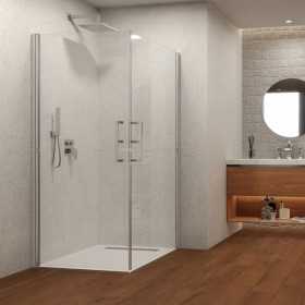 Box Doccia Angolare Disabili con Ante Battenti Crocus WL7002 6 mm