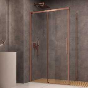 Lato fisso Birkey Oro Rosa Lucido LFBMA110GDR Cristallo 8 millimetri Ix Box Shower