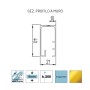 Lato fisso Birkey Oro Lucido LFBMA110GD Cristallo 8 millimetri Ix Box Shower