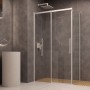 Lato fisso Birkey Bianco Opaco LFBMA110WHM Cristallo 8 millimetri Ix Box Shower