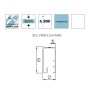 Lato fisso Birkey Bianco Opaco LFBMA110WHM Cristallo 8 millimetri Ix Box Shower