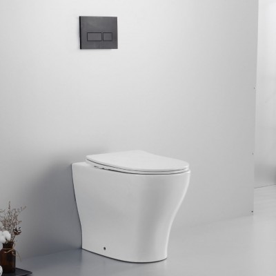 Vaso a Pavimento Ceramica Bianco Lucido Completo Di Fissaggi modello Jump 