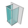 Ix Box Shower Lato Fisso Per Box Angolare Dafne LF168 Cristallo 6 millimetri Chrome