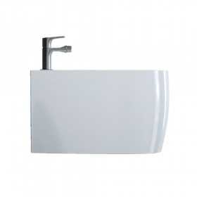 Time Bidet Ceramica Sospeso Scarico a Parete Bianco Lucido