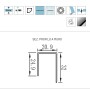 Ix Box Shower Box Doccia Semicircolare Ciclamino S117 Cristallo 6 millimetri