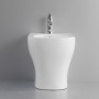 Bidet a Pavimento Ceramica Bianco Lucido Completo Di Fissaggi Modello Jump
