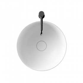 Lavabo da Appoggio Meg Tondo in Ceramica Bianco Opaco Lullaby 