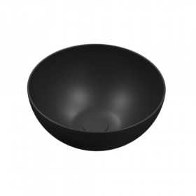 Lavabo da Appoggio Meg Tondo in Ceramica Nero Opaco Lullaby 