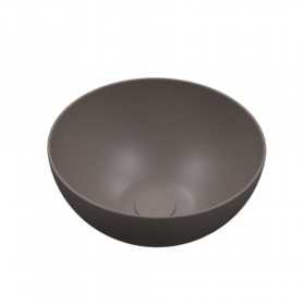 Lavabo da Appoggio Meg Tondo in Ceramica Grigio Opaco Lullaby 