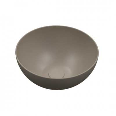Lavabo da Appoggio Meg Tondo in Ceramica Sabbia Opaco Lullaby