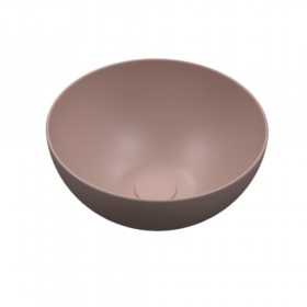 Lavabo da Appoggio Meg Tondo in Ceramica Rosa Opaco Lullaby 