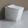 Cubik Vaso Ceramica a Pavimento Filo Parete Colore Bianco Lucido