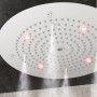 Soffione Doccia a LED ad Incasso a Soffitto in Nero Opaco Tondo mm 400 Ix Box Shower 
