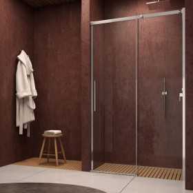 Porta Doccia Scorrevole Birkey Cromo Lucido BMA110 Cristallo 8 mm Ix Box Shower